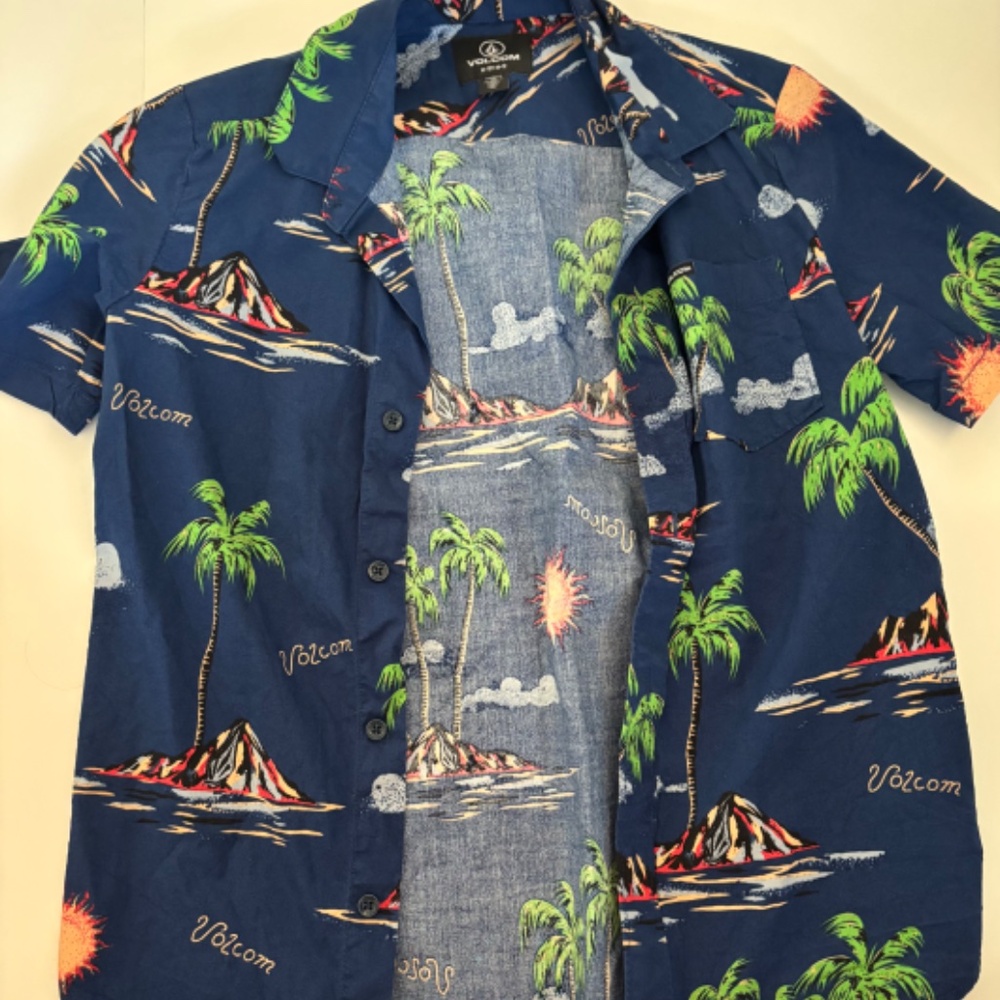 VOLCOM Isle Hoppa Boys Button Up Shirt